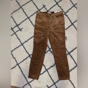 NWT Loft High rise skinny camel colored Corduroy pants size 30/10 P
